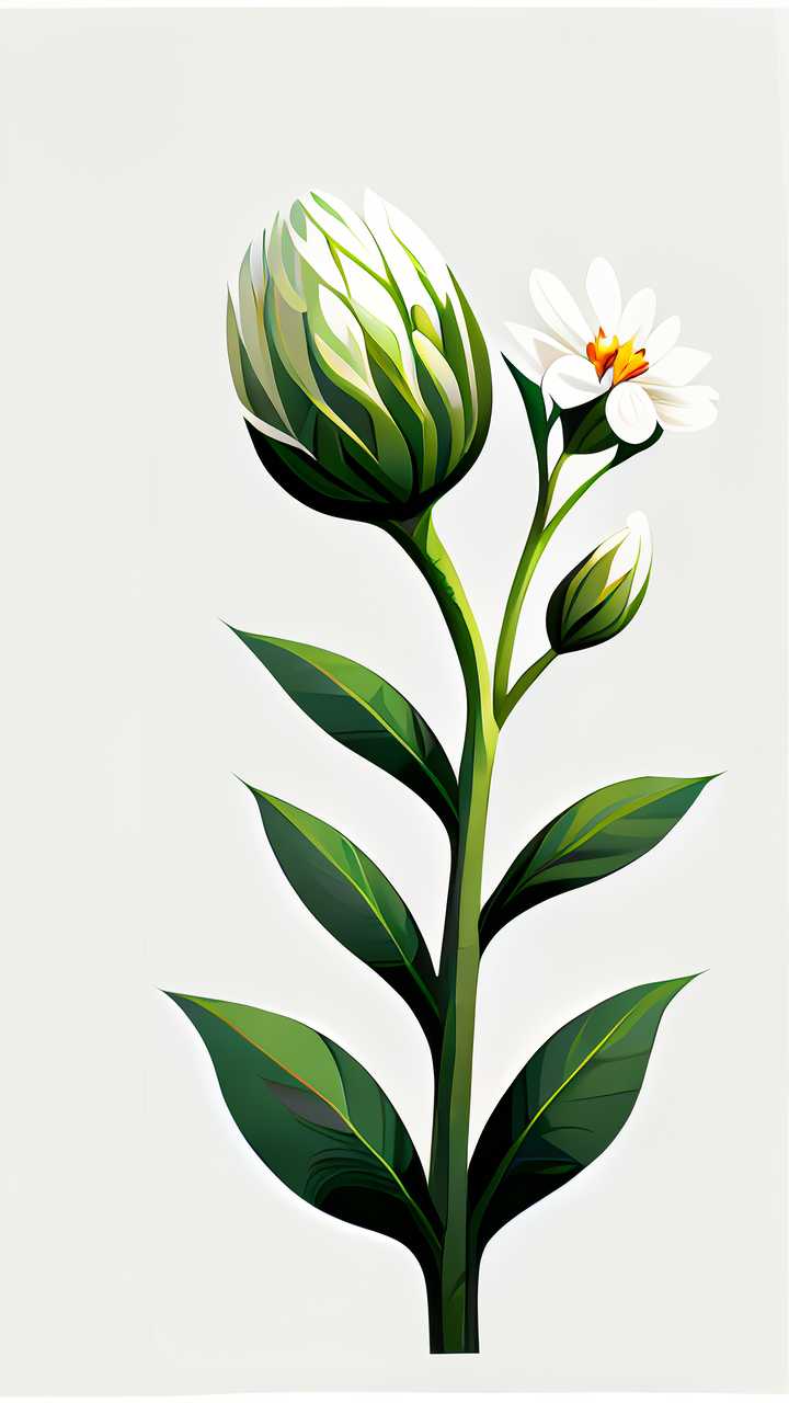 小花白色背景