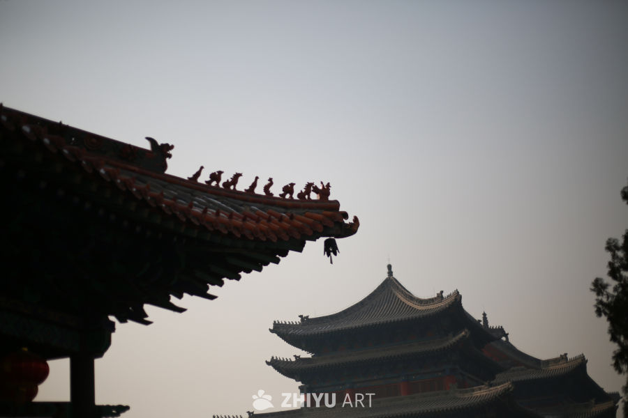 古寺晨曦