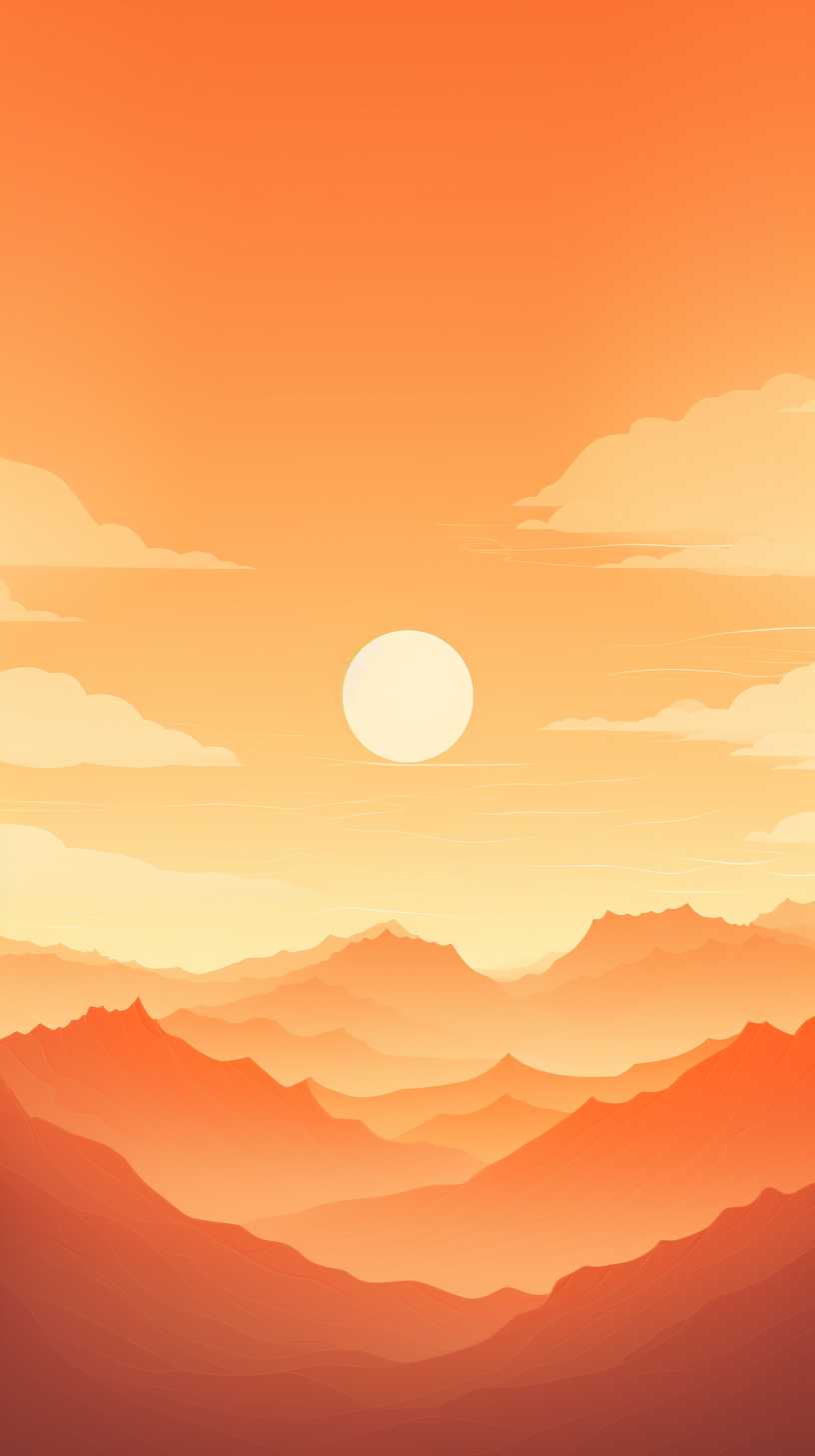 橙色唯美背景图