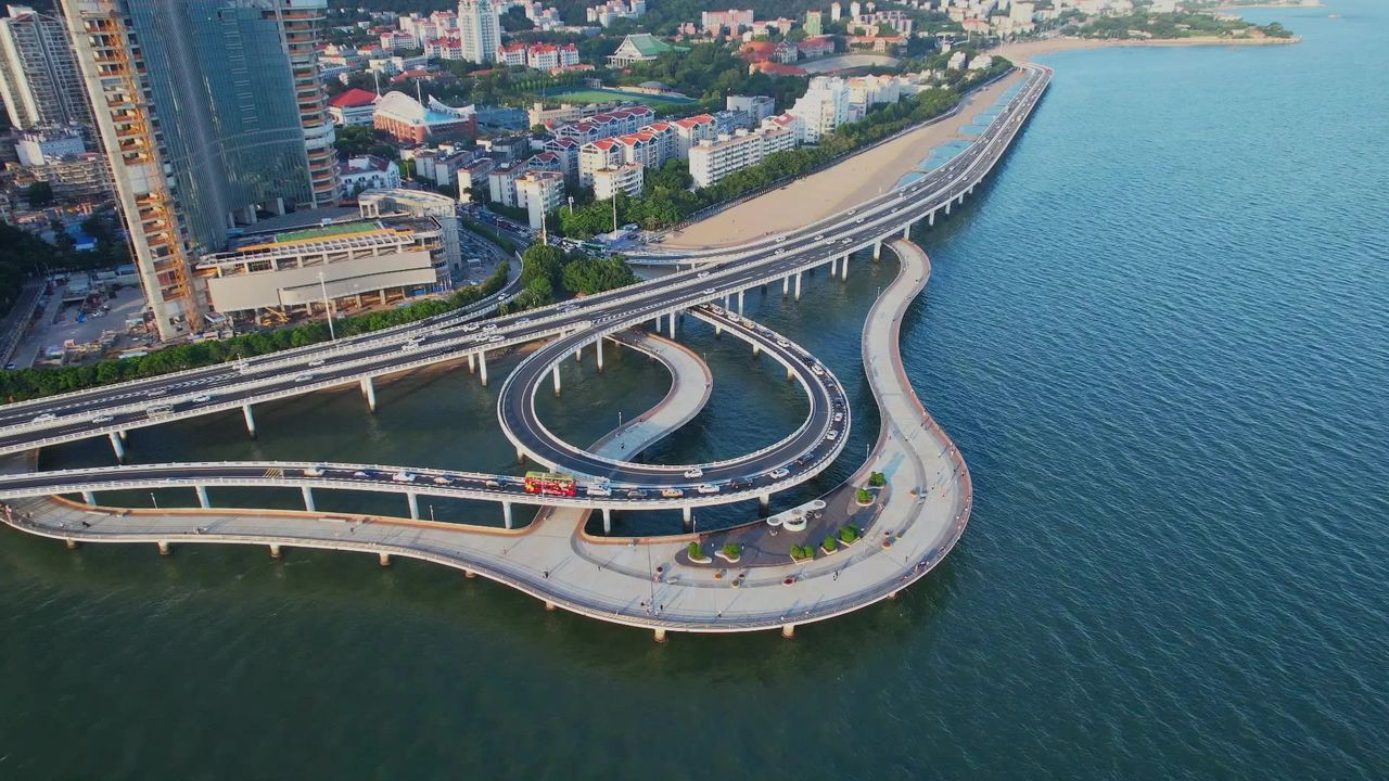 厦门航拍演武大桥景观