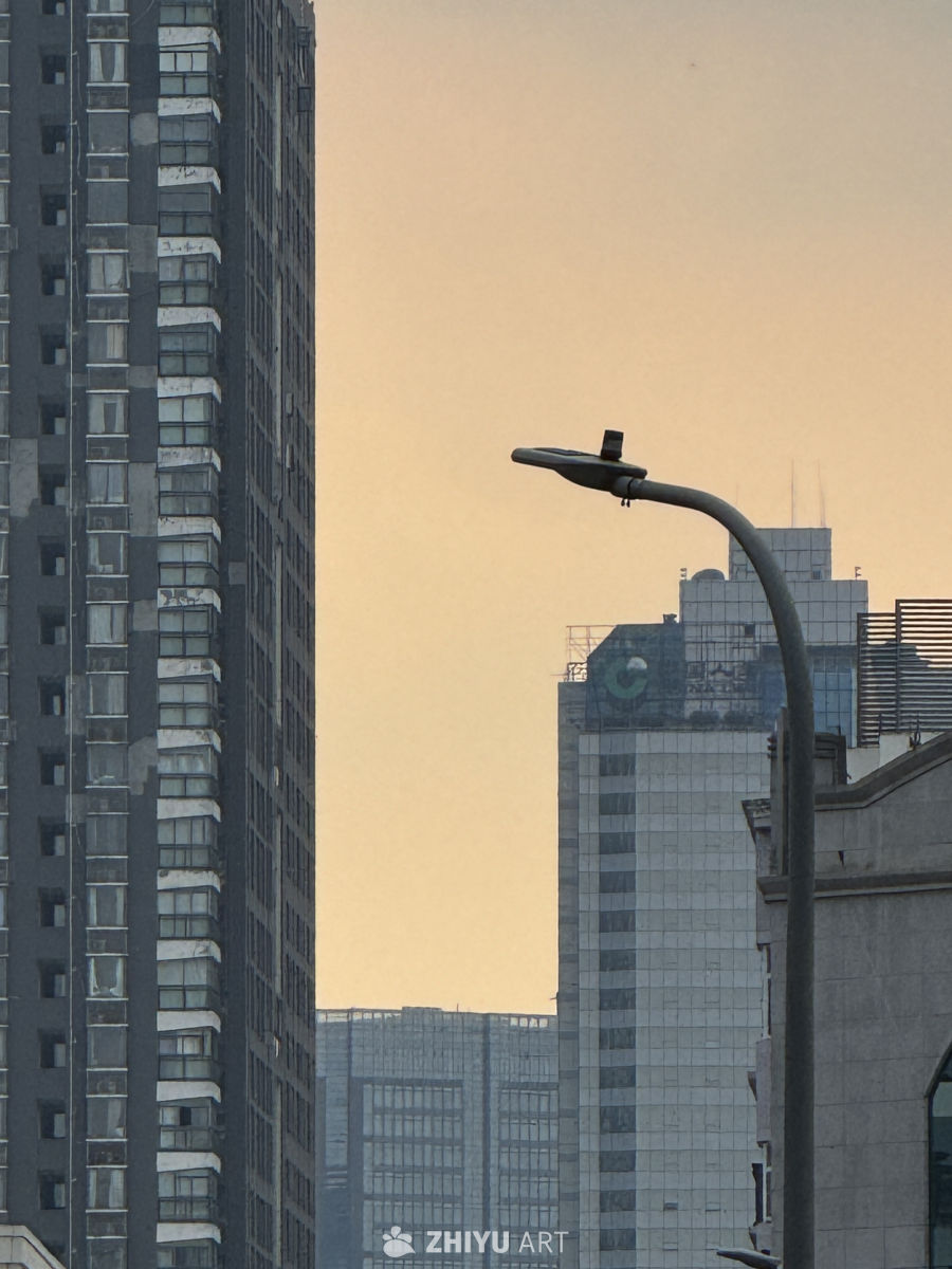 黄昏中的都市剪影