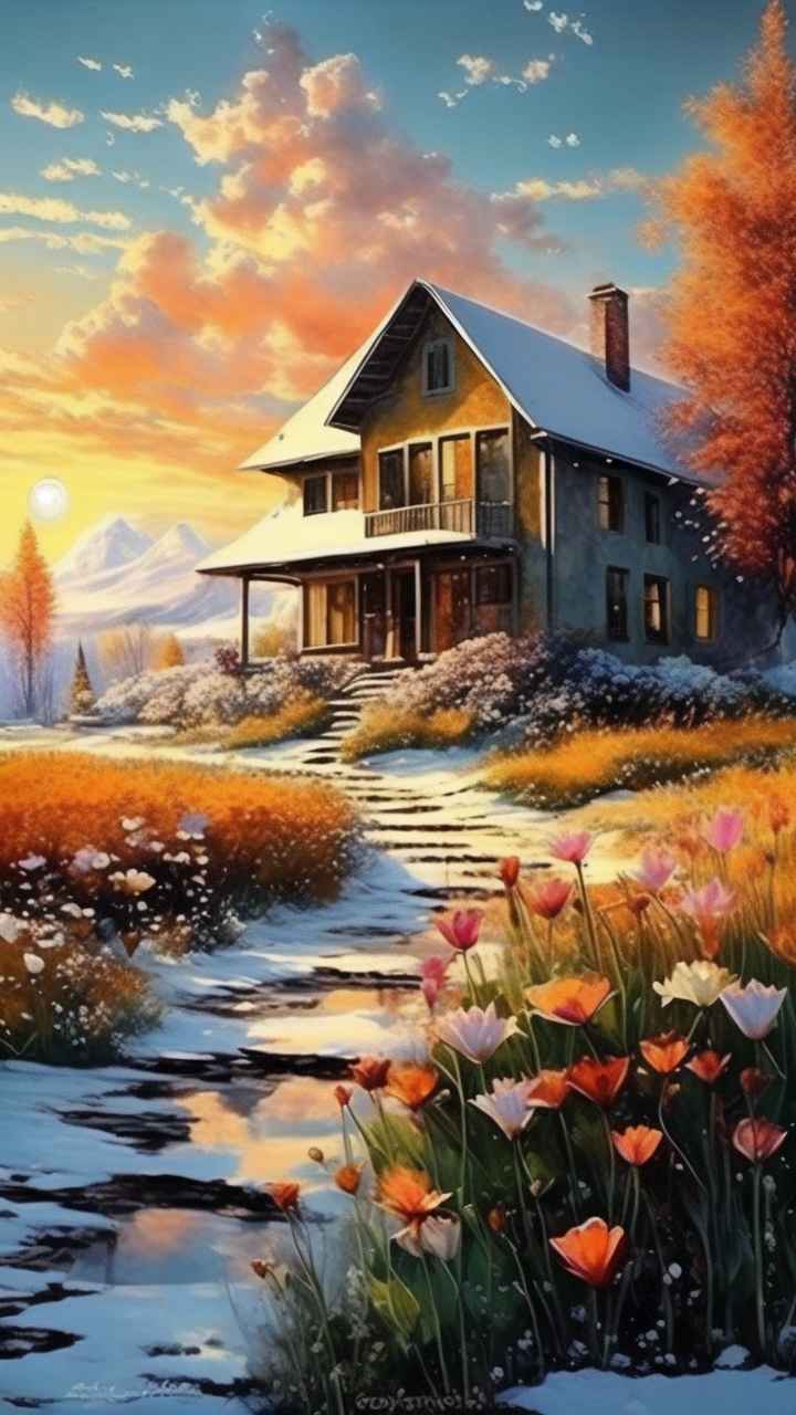 充满活力的绿洲在它的后院各种花 90