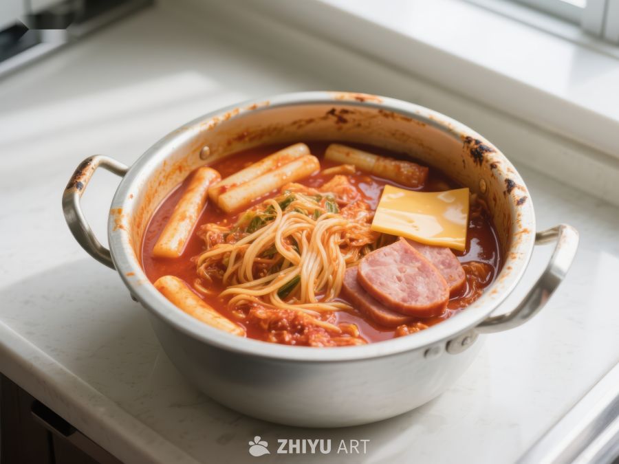 辣味年糕火锅，热气腾腾的美味 348