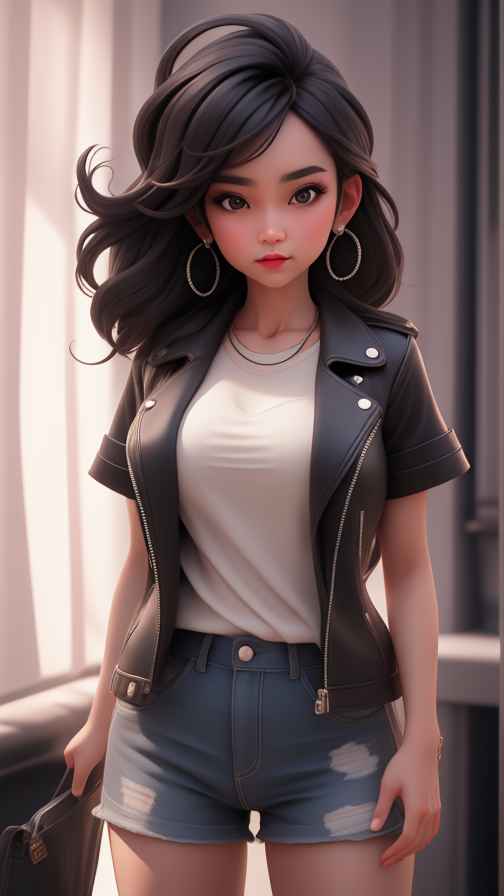 穿牛仔的女孩