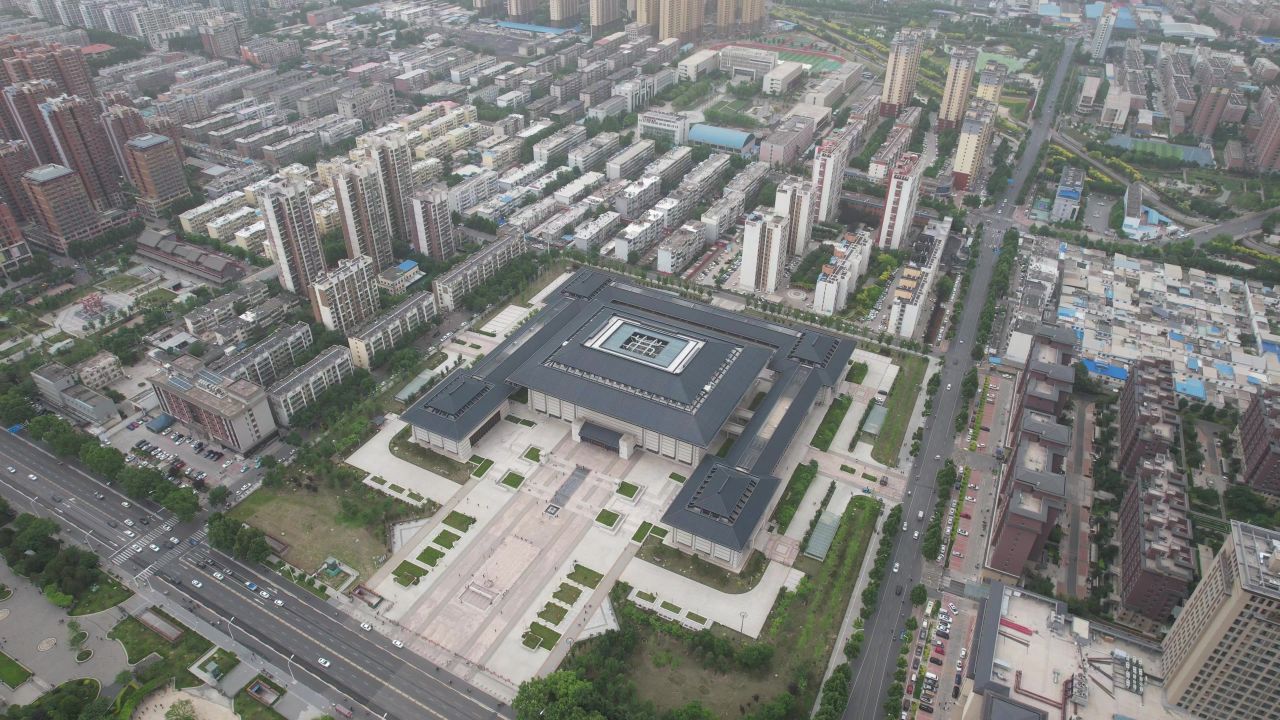 河北邢台城市风光旅游景区航拍 