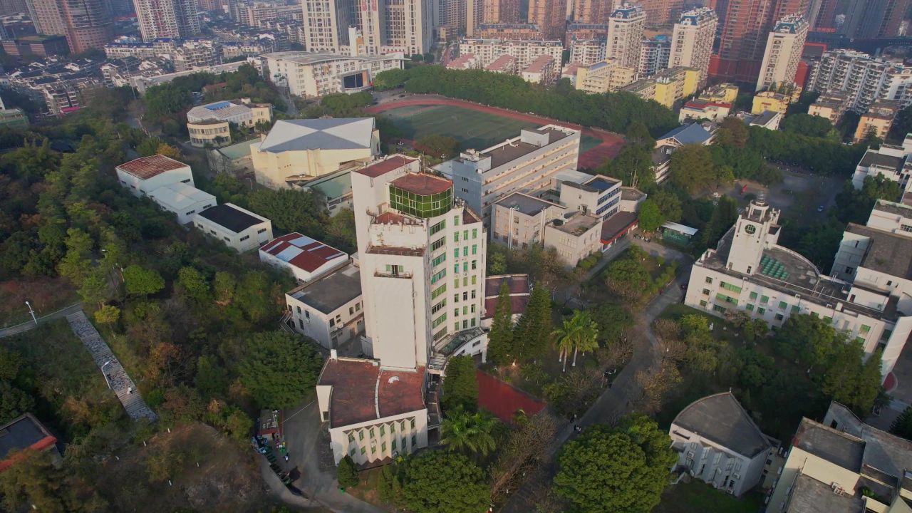 航拍福建莆田学院景观