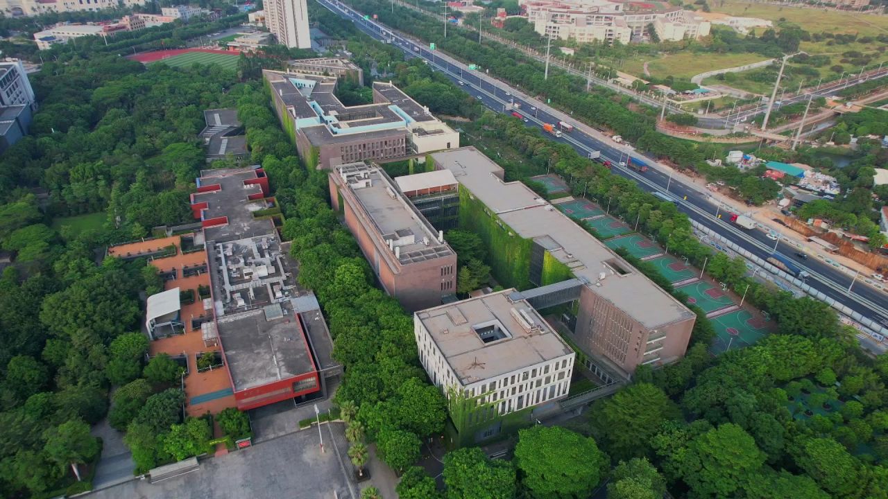 航拍厦门工学院景观