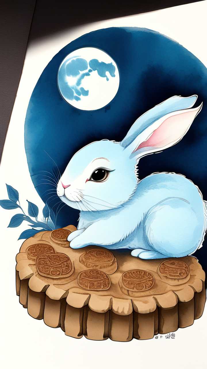 兔子吃月饼