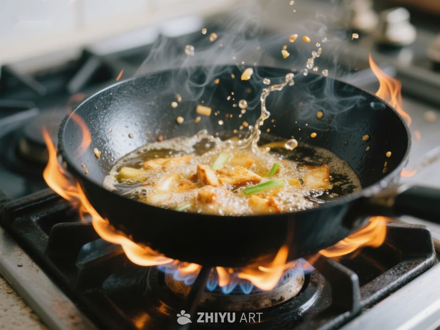 火焰翻炒中的美食 197