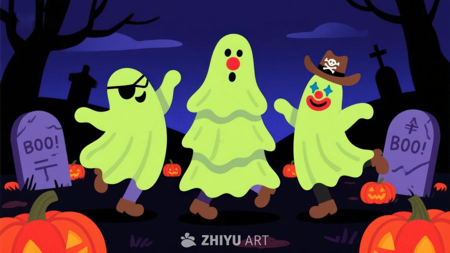 万圣节幽灵欢乐夜