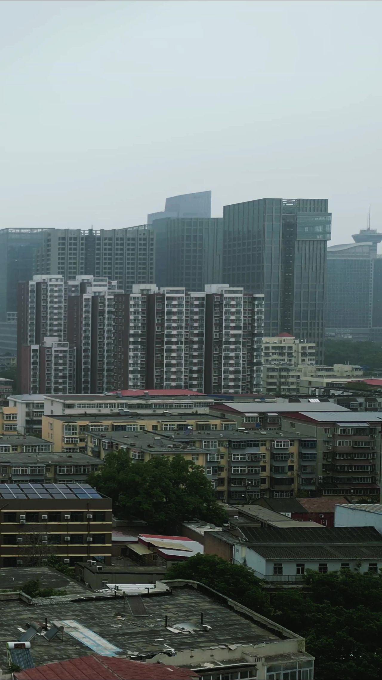 河北邯郸城市风光竖屏航拍 