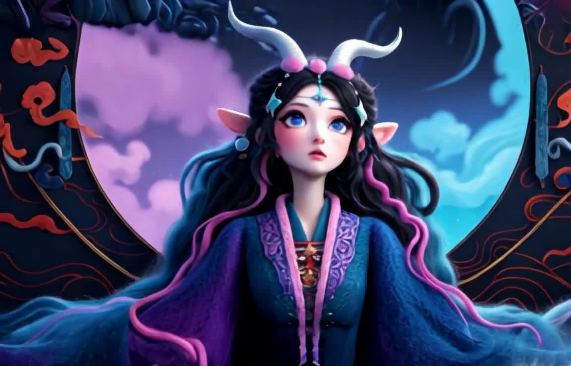 水中精灵：弯角少女的梦幻世界