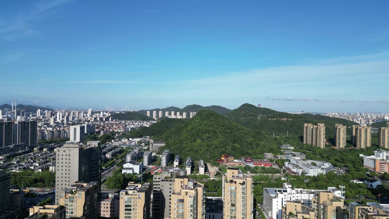 航拍台州白云飞瀑公园