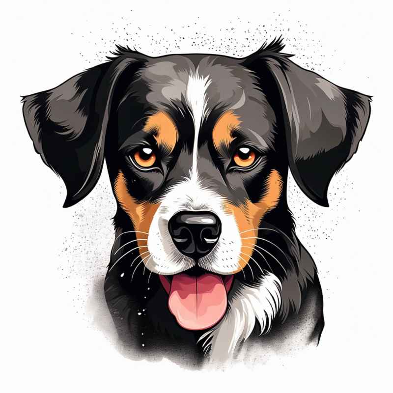 狗头高清元素插画 1