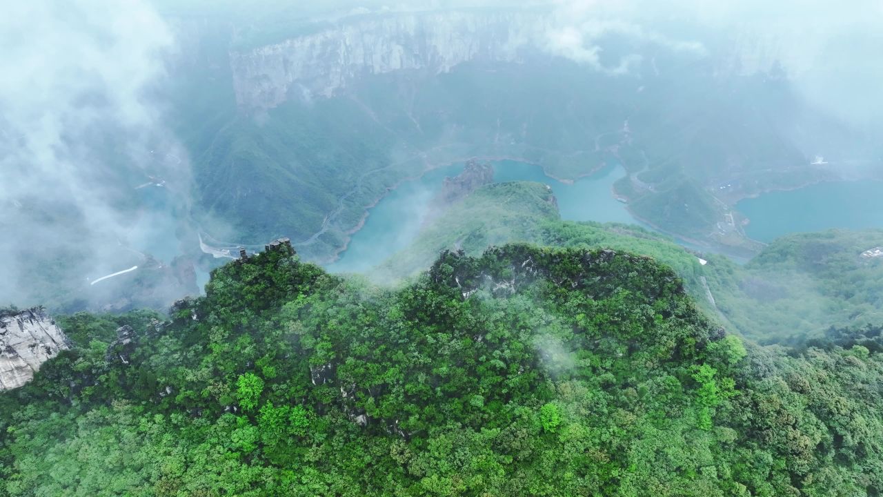  宝泉水库 自然风光 平流雾 宝泉度假区