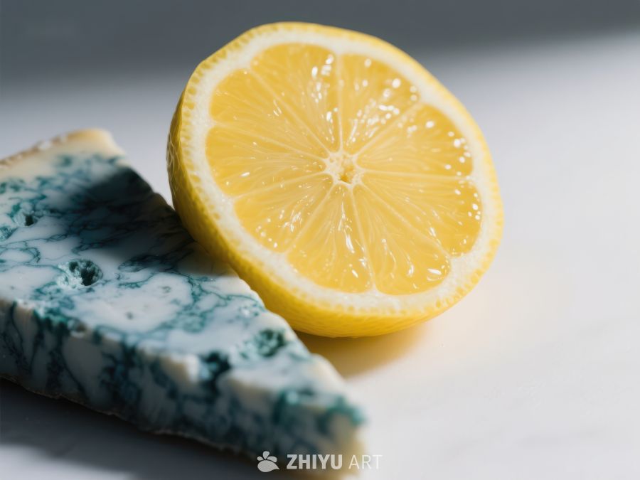 柠檬与蓝纹奶酪的静物组合 273