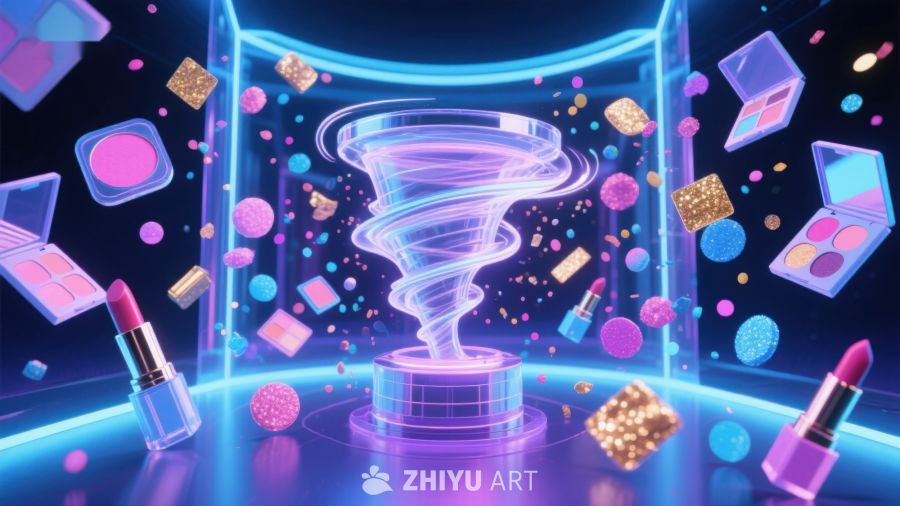 美妆旋风：未来感化妆品展示 243