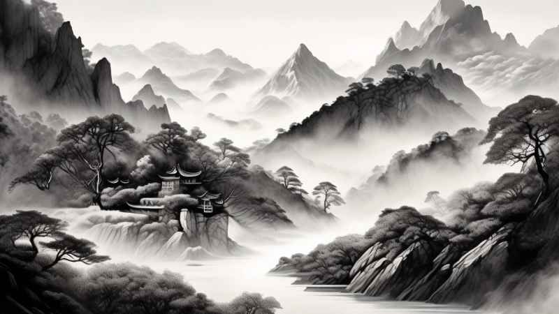 山水风景插画 36