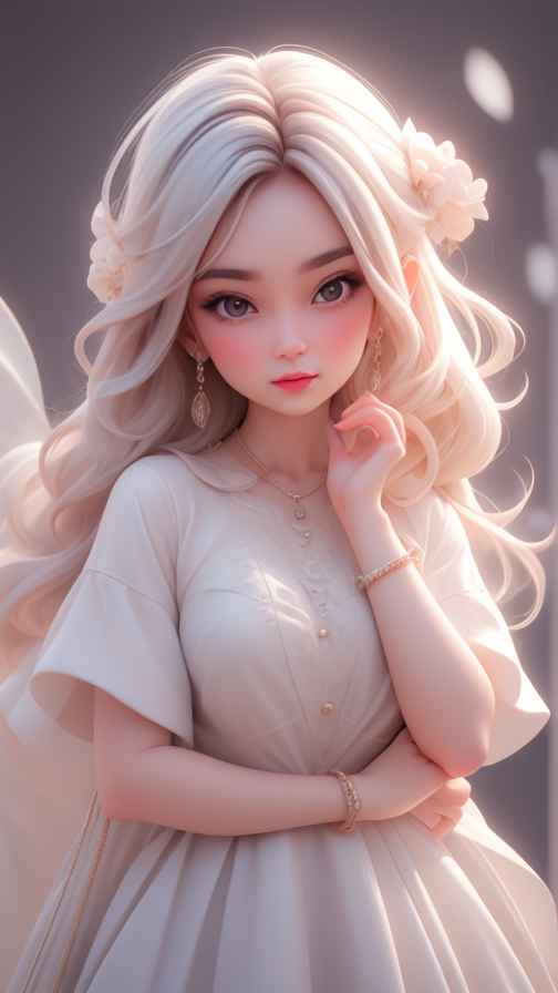 可爱粉色女孩