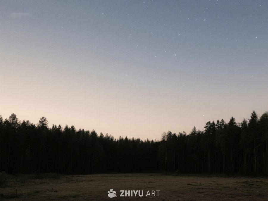 夜幕下的森林与星空 499