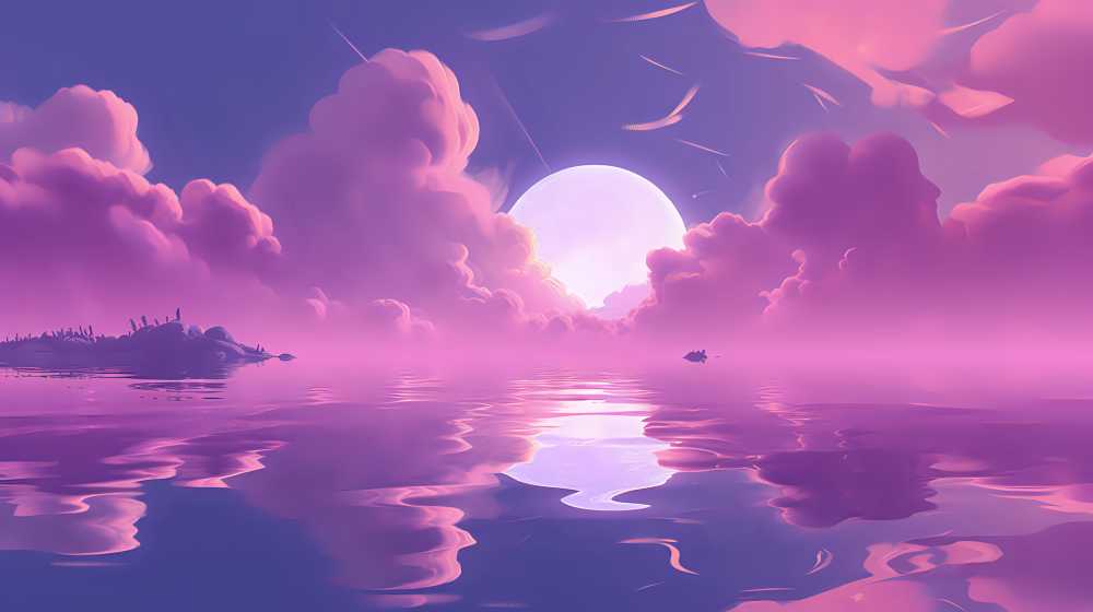唯美月亮夜景