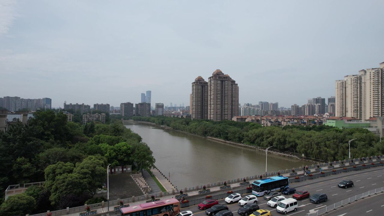 江苏南京城市风光航拍 