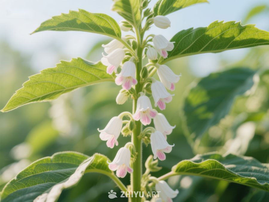 芝麻花在阳光下绽放 686