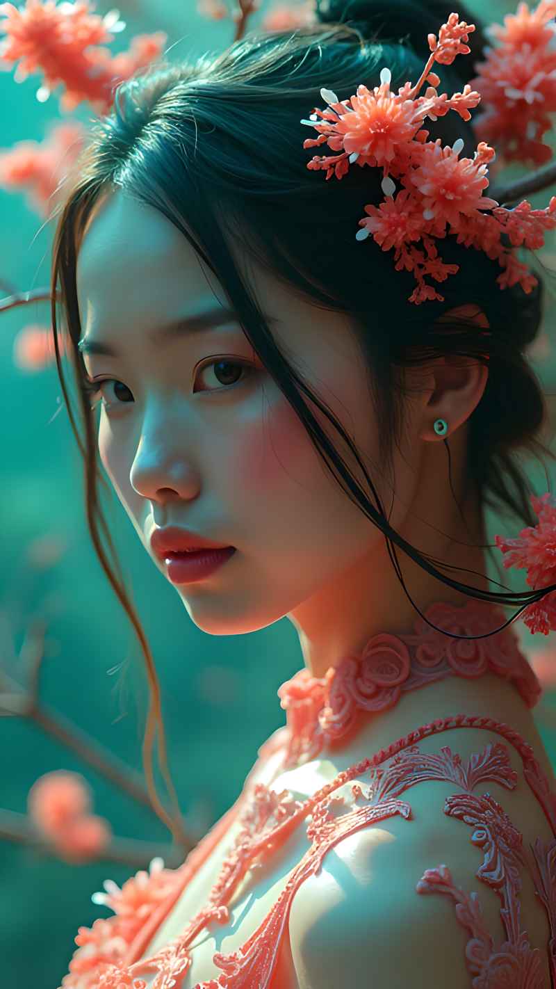 森林系好看拍摄特色美女 91
