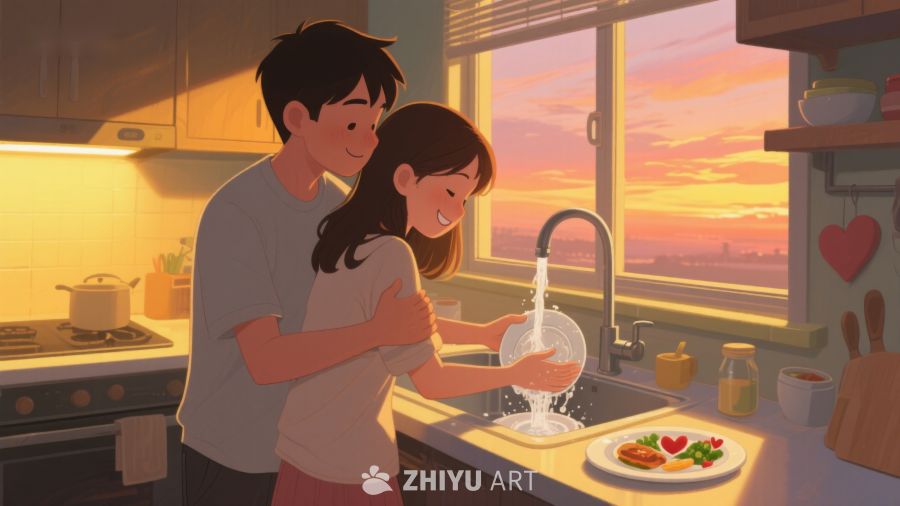 温馨厨房，共洗碗碟 371