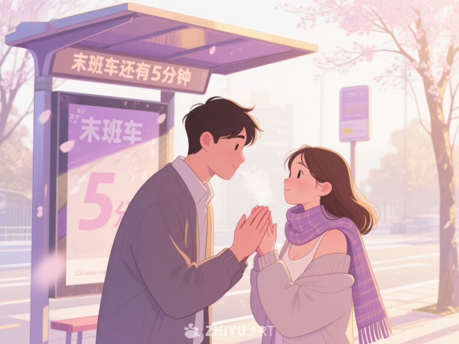 公交站前的温馨互动 201