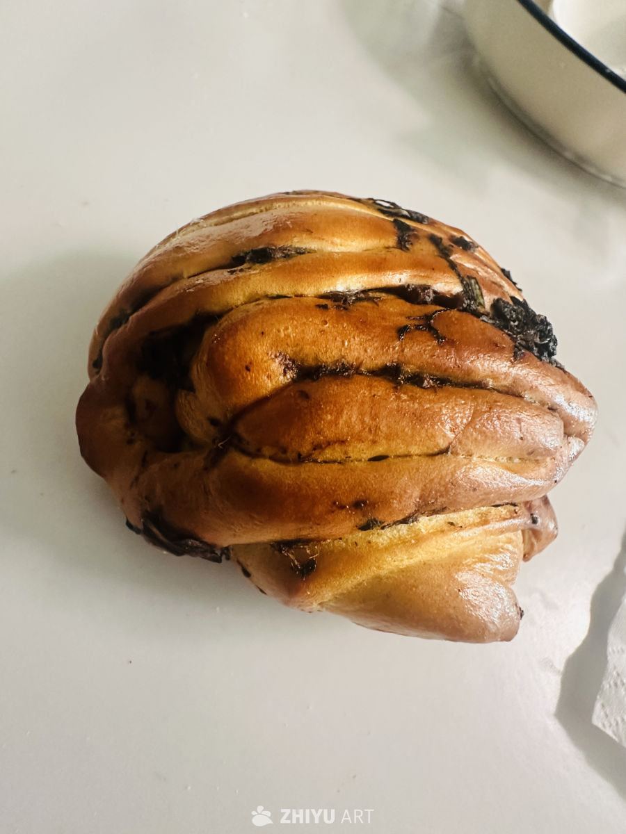 巧克力面包的诱人特写