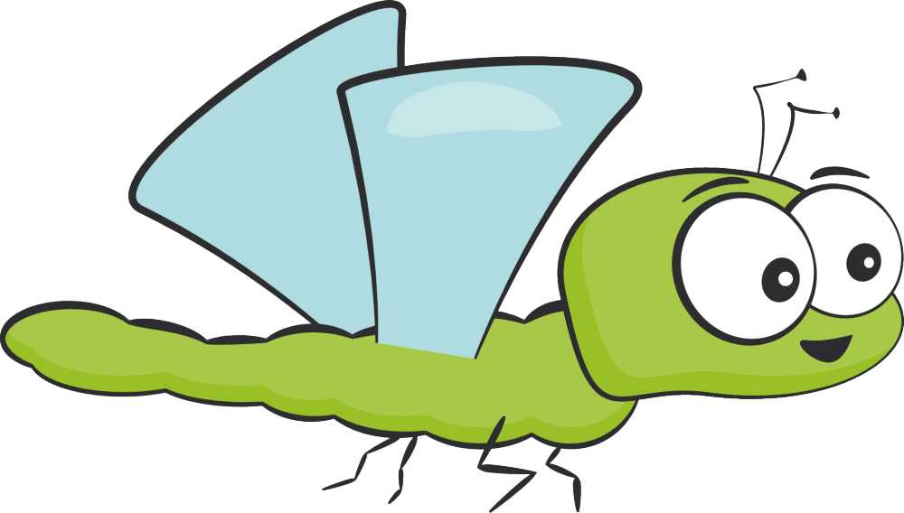 昆虫蜻蜓绿色漫画翼