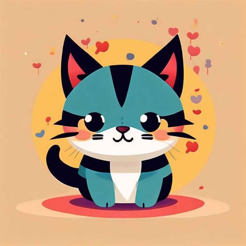 小花猫唯美插画 101