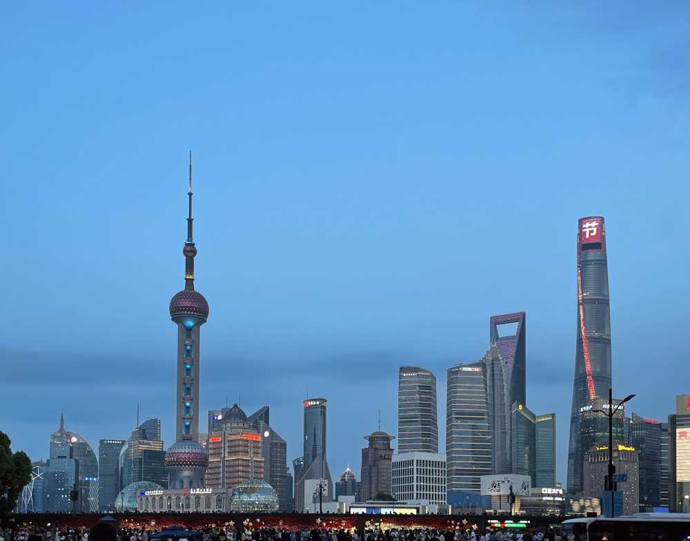 上海滩 东方明珠 傍晚