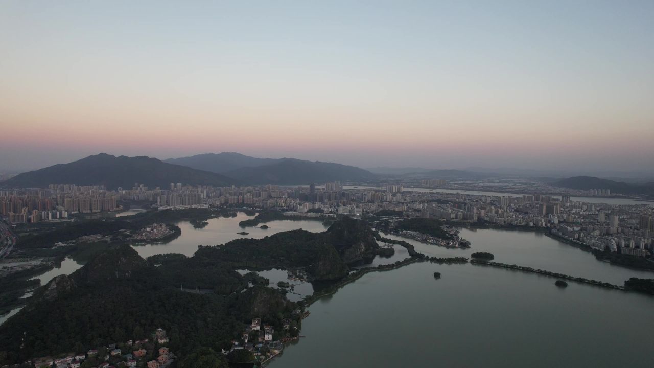 广东肇庆城市风光旅游景区航拍 