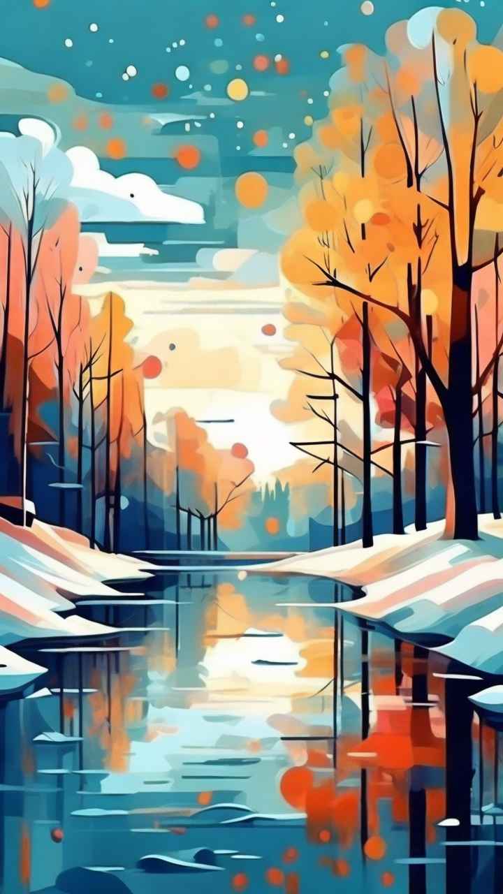 印象派抽象插画 87