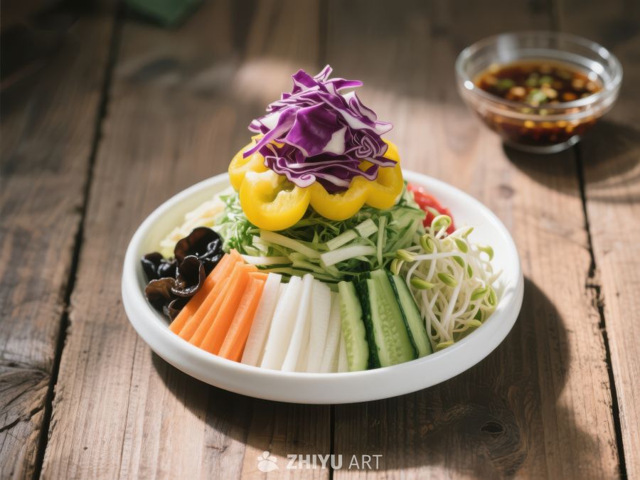 色彩缤纷的蔬菜拌饭 1346