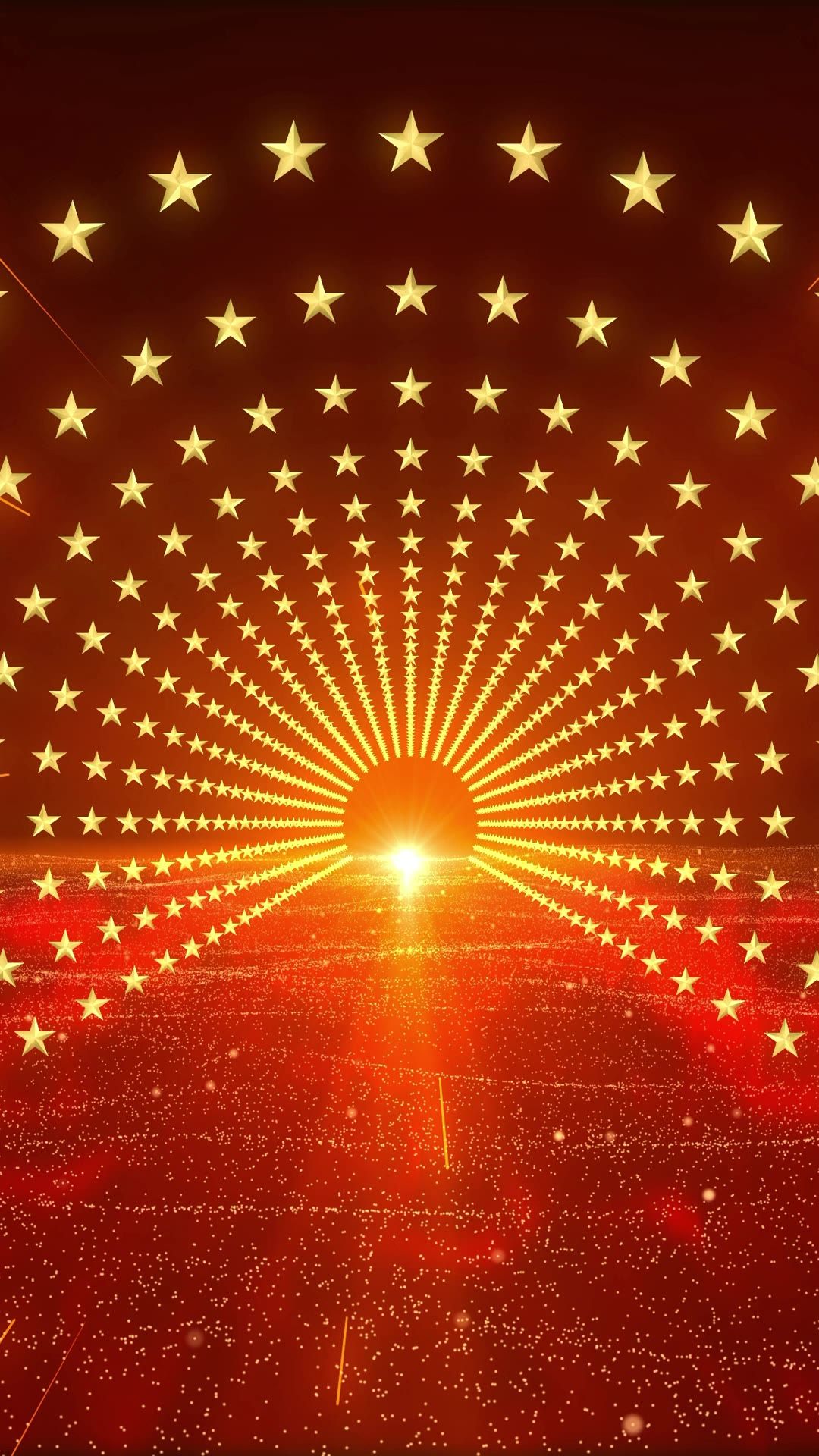 竖版红色粒子红绸光束背景视频素材 76