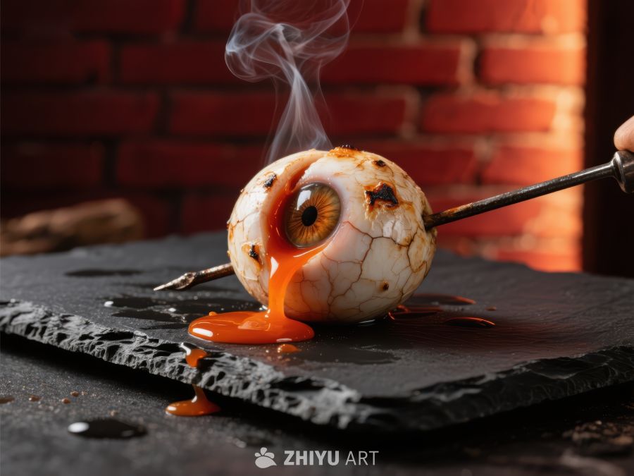 创意料理：烟熏眼球造型美食