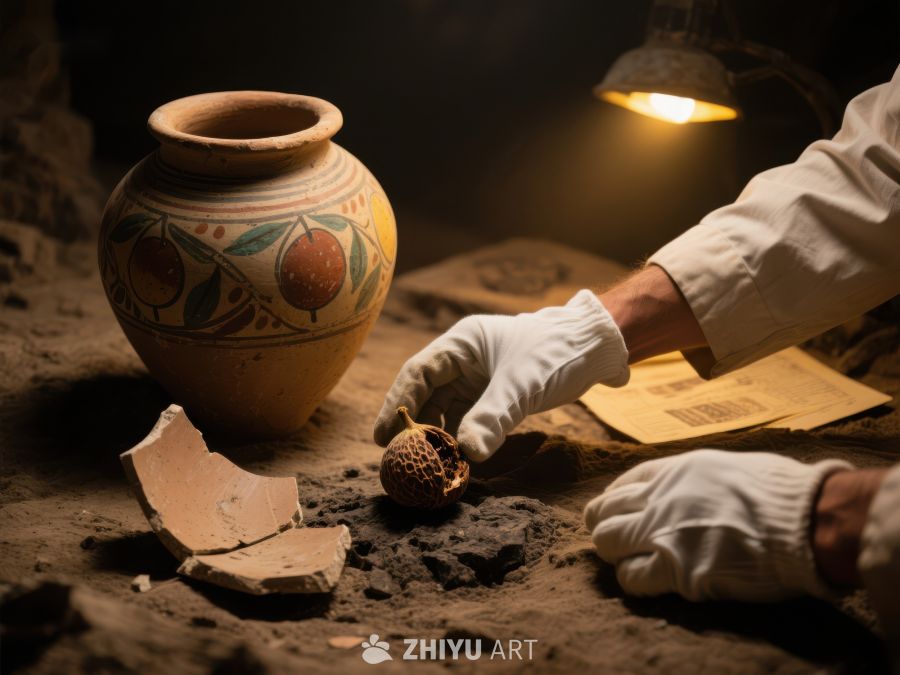 考古学家修复古代陶器 227