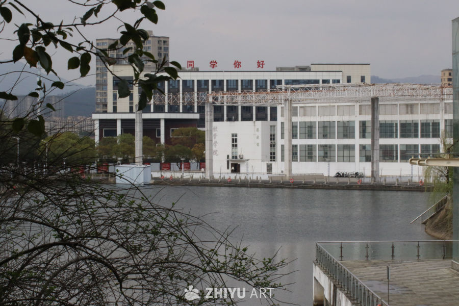 湖畔的大学校园