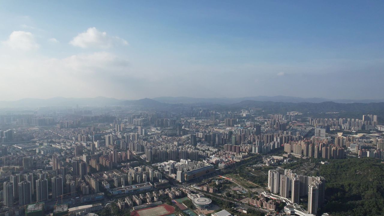 广东珠海城市风光航拍 