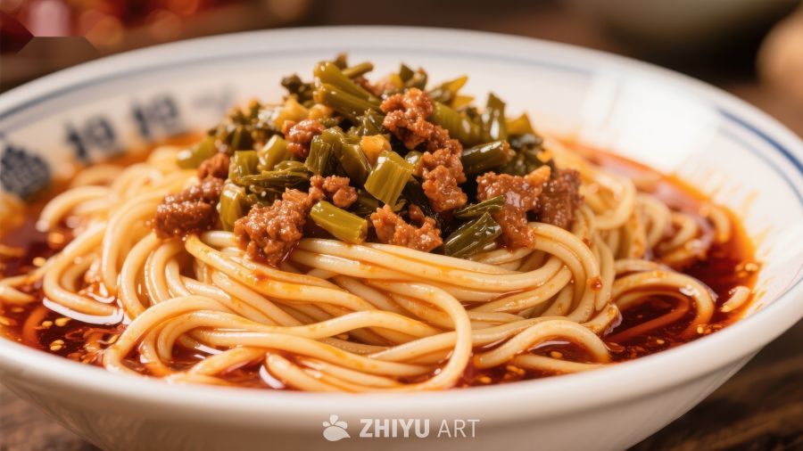 热辣牛肉酸豆角面