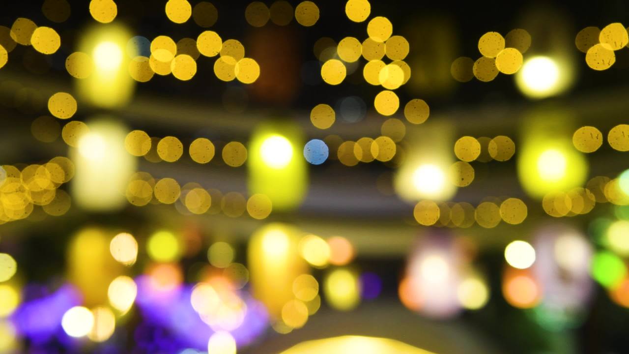4k月亮灯笼花灯夜游人群