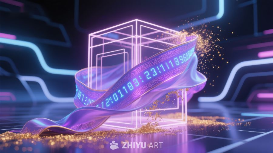 数字立方体与流动数据带的未来科技场景 517
