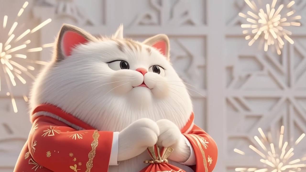 呆萌胖猫