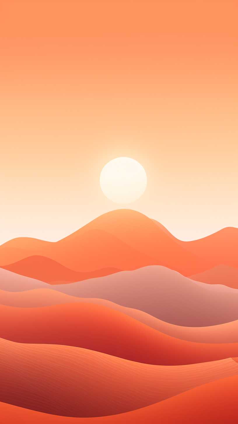 橙色唯美背景图