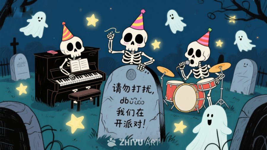 墓地派对：骷髅乐队演奏