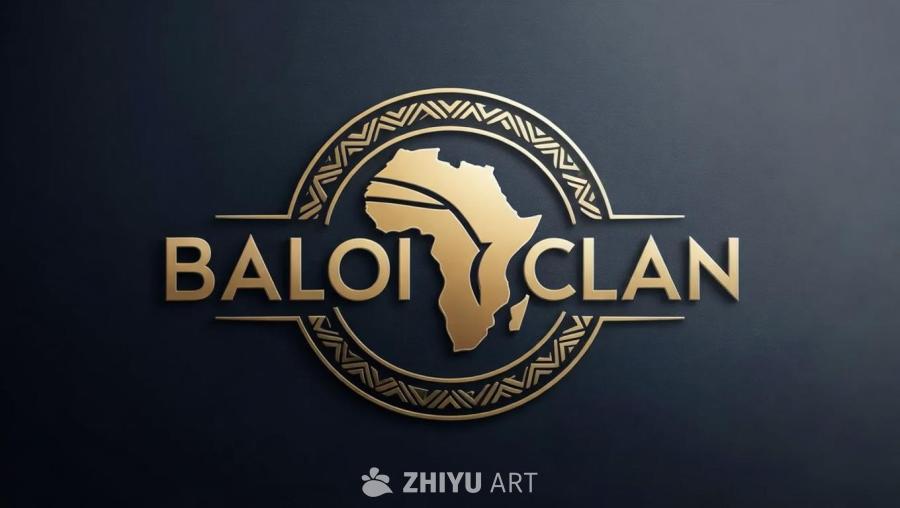 金色文字“BALOI CLAN”位于金色非洲轮廓图