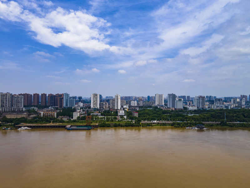 湖南株洲城市风光航拍